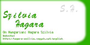 szilvia hagara business card